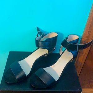 Nine West wedges with buckle closure